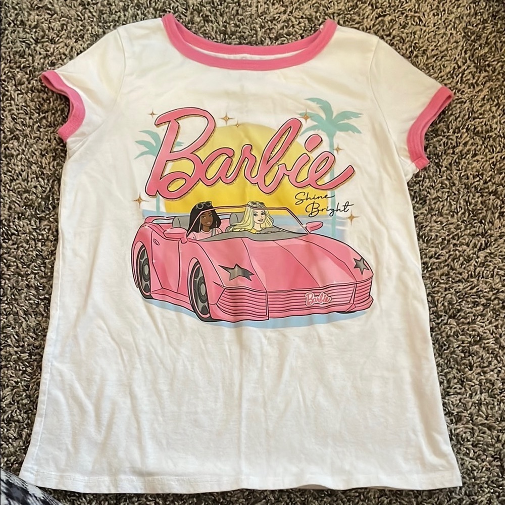 Barbie Jumping Beans  Pink and White Tee